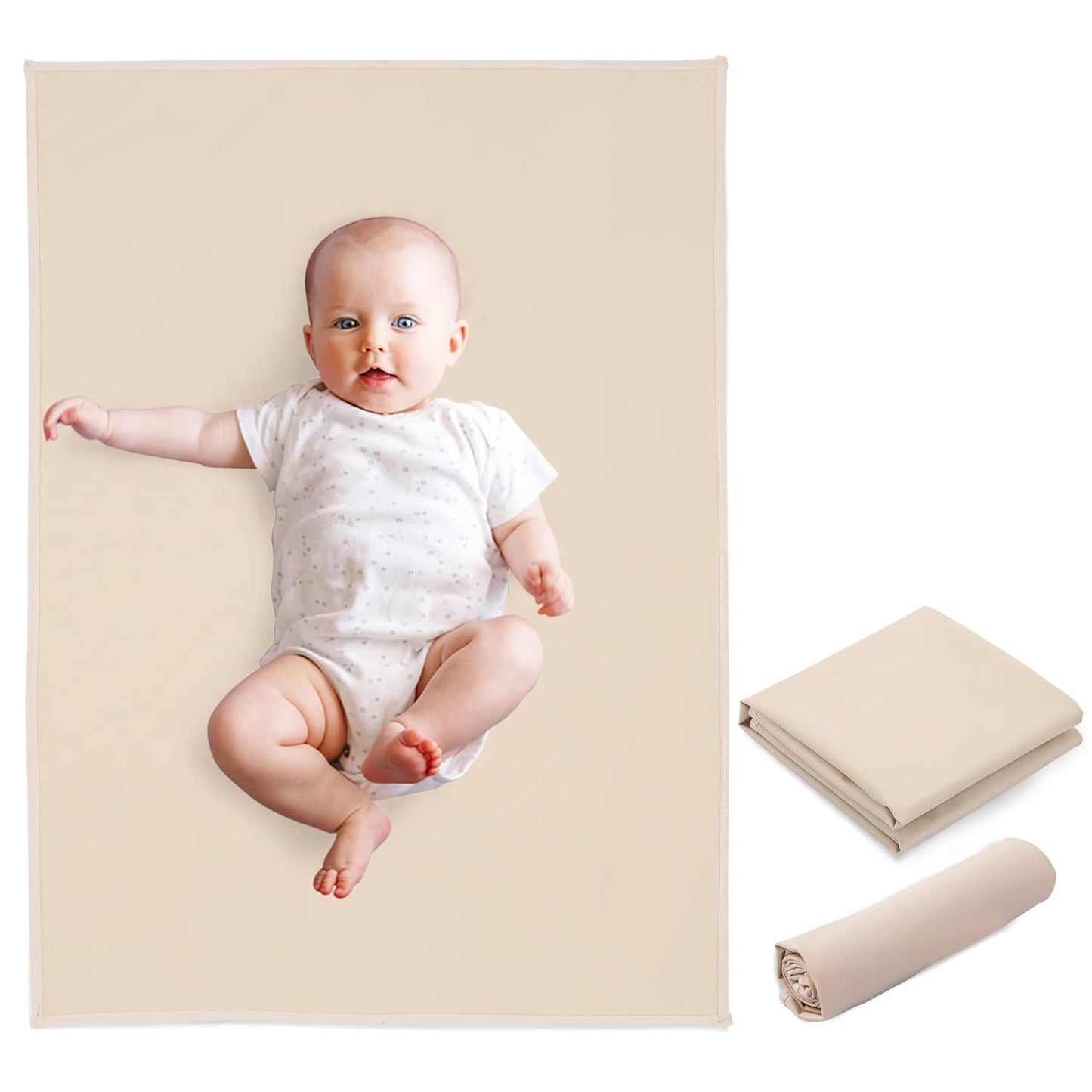 Vegan Leather Baby Changing Mat - Wipeable Portable Changing Pad, Foldable Travel Changing Mat for Baby, Newborns (Flower,20"*28")