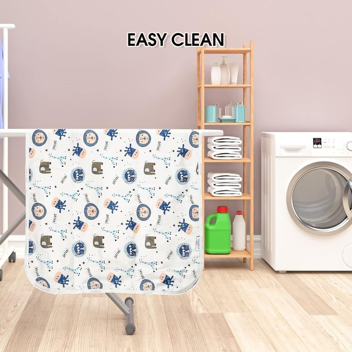 Baby Diaper Changing Pad, 21 5/8" x 31.5" Waterproof Changing Pad Liners - Reusable Soft and Absorbent Portable Changing Mat(Flower1PCS)