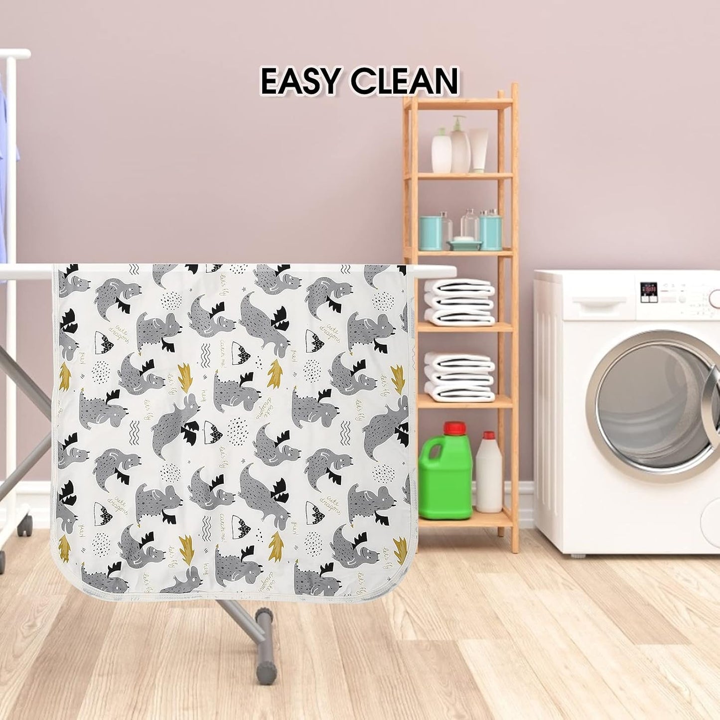 Baby Diaper Changing Pad, 21 5/8" x 31.5" Waterproof Changing Pad Liners - Reusable Soft and Absorbent Portable Changing Mat(Flower1PCS)